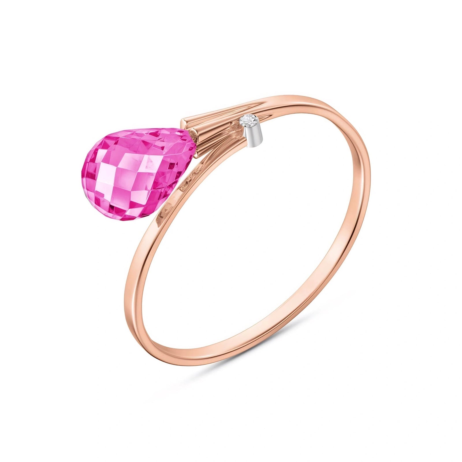Rose Gold Diamond & Pink Topaz — Editta