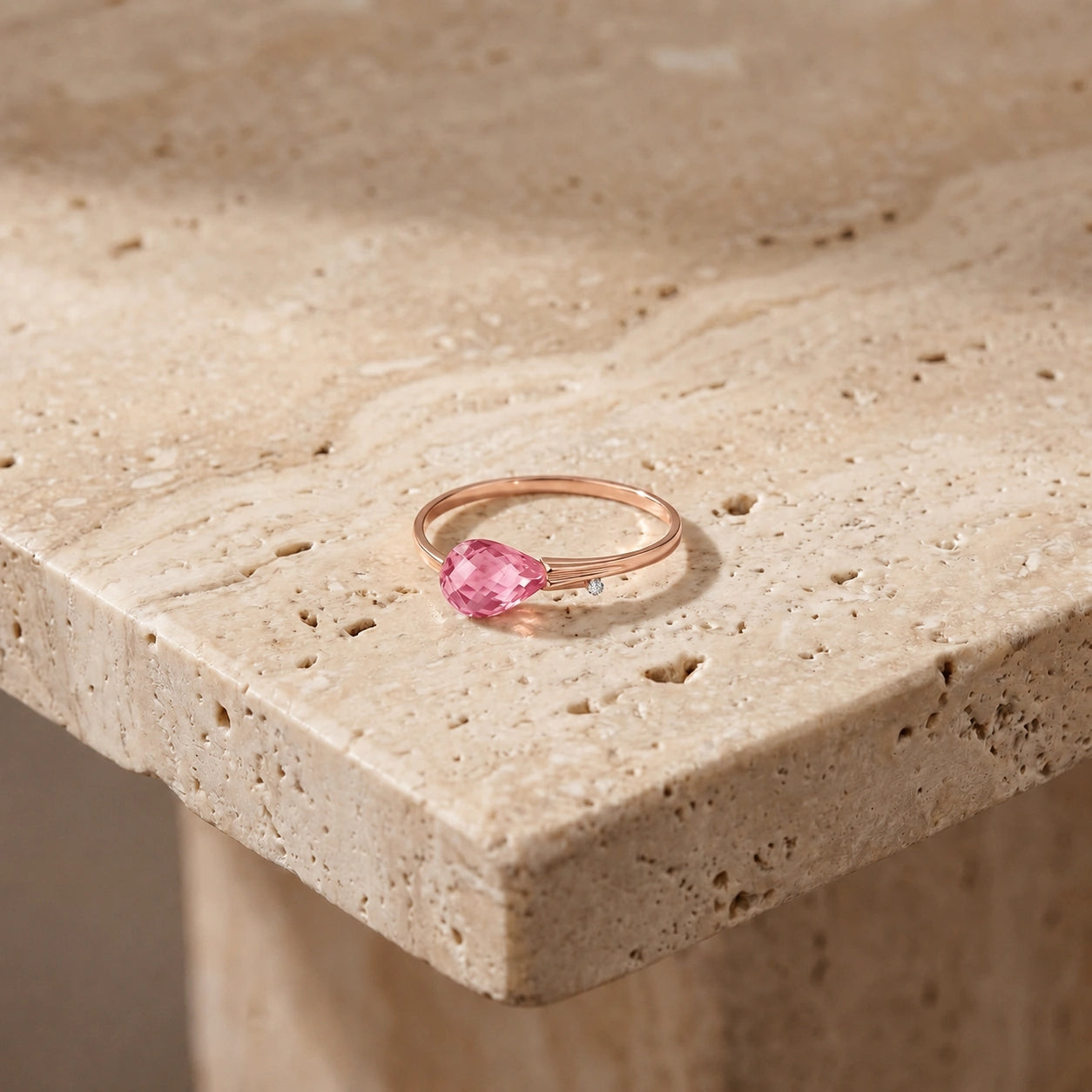 Rose Gold Diamond & Pink Topaz — Editta