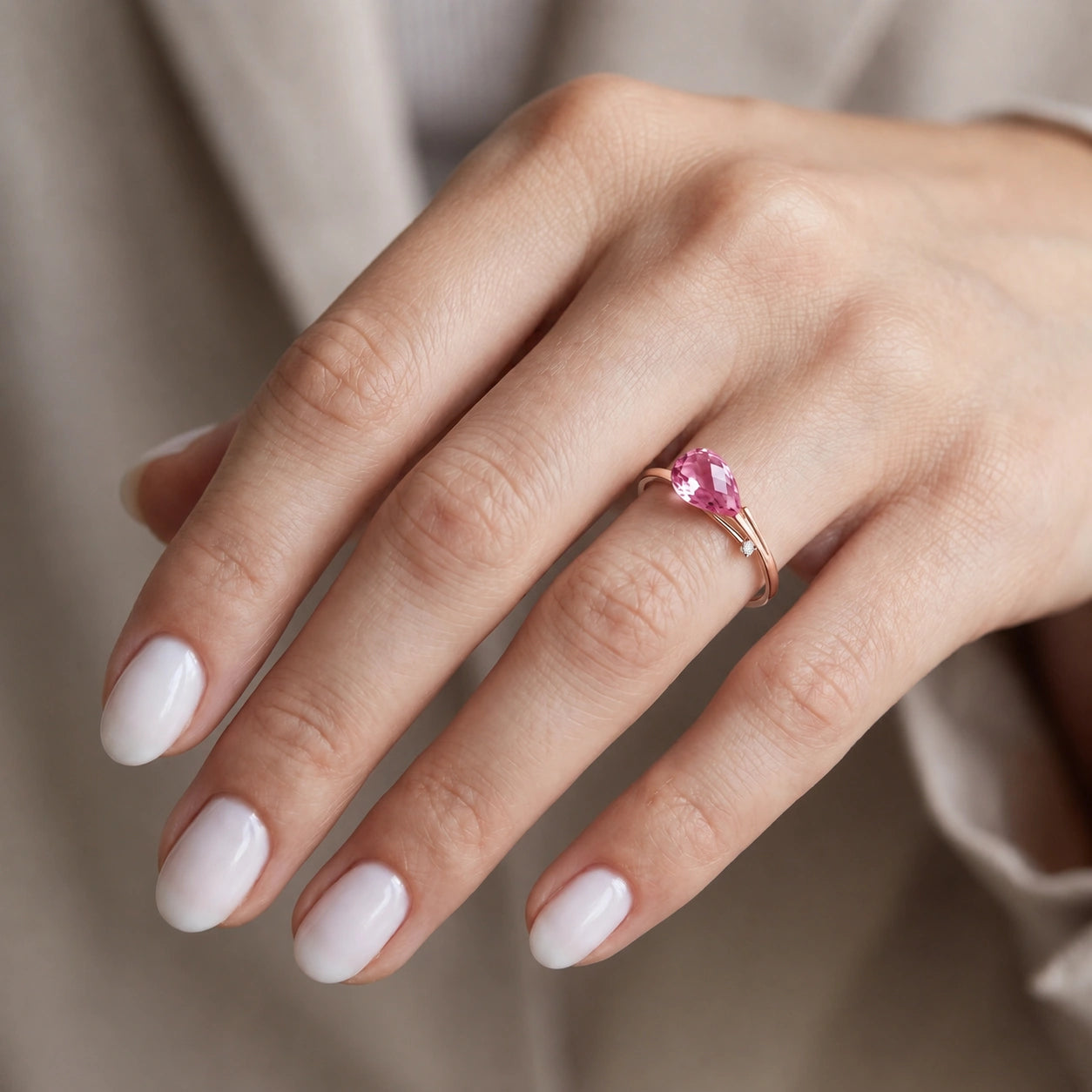 Rose Gold Diamond & Pink Topaz — Editta