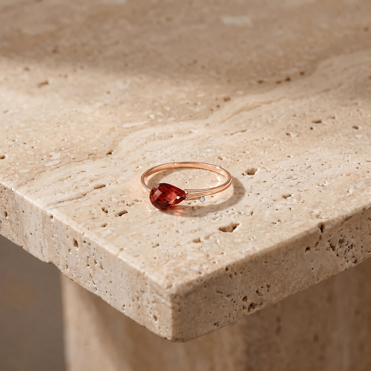 Rose Gold Garnet & Diamond — Editta