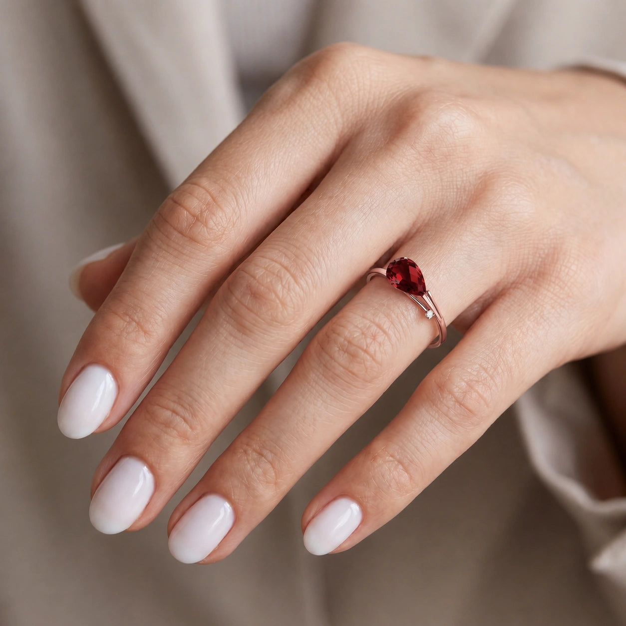 Rose Gold Garnet & Diamond — Editta