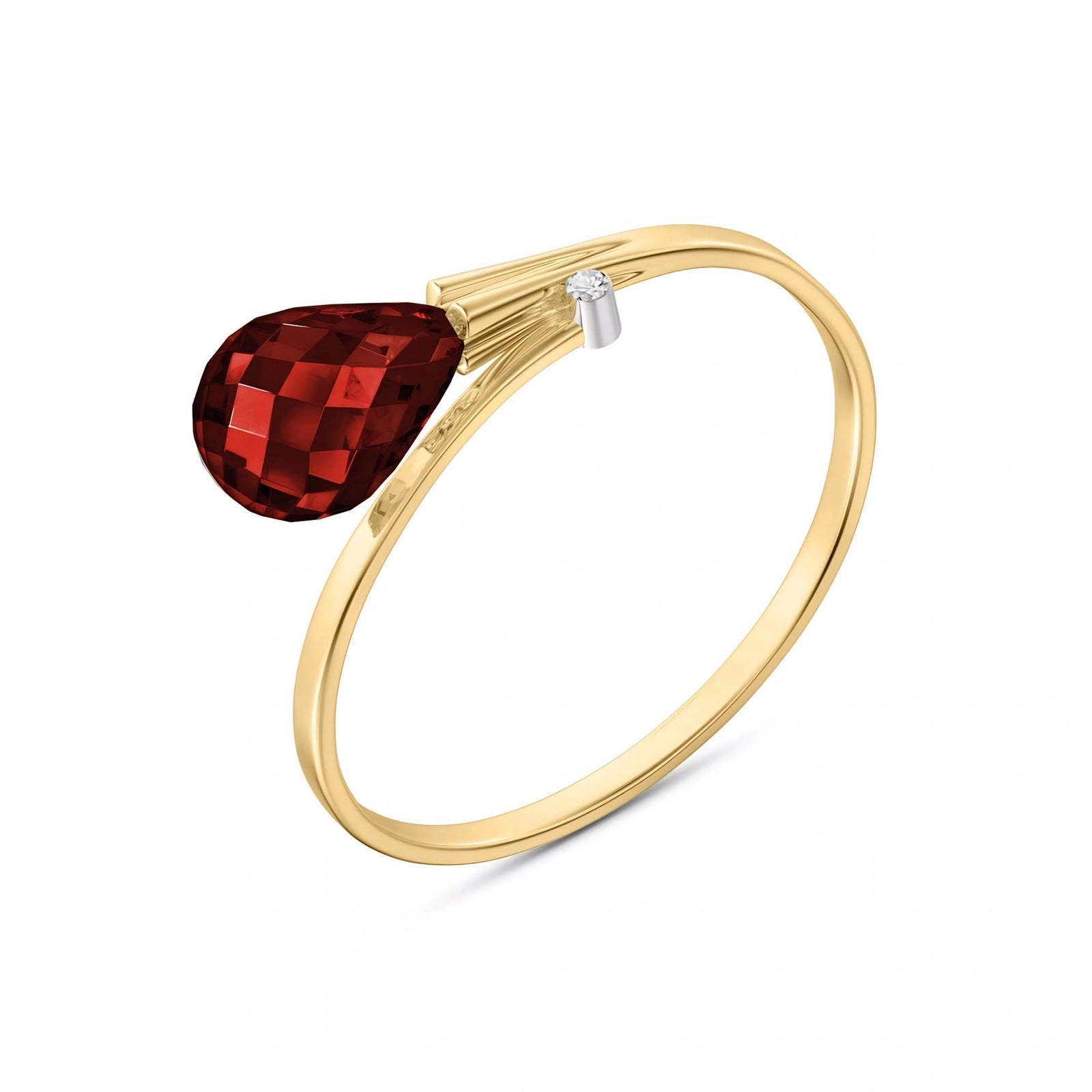 Yellow Gold Garnet & Diamond — Editta