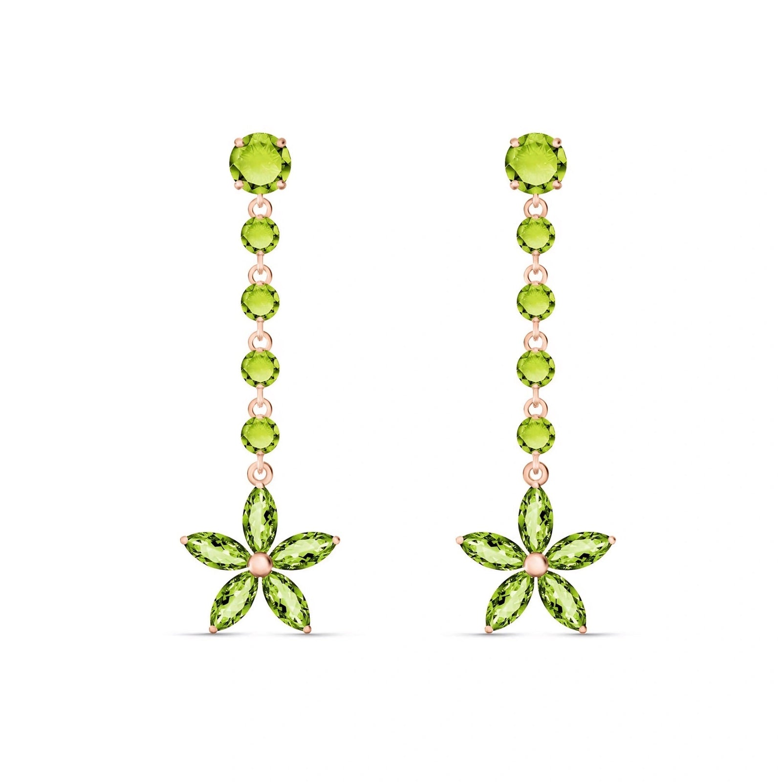 Rose Gold Drop Earrings Blue Topaz 10K — Camilla