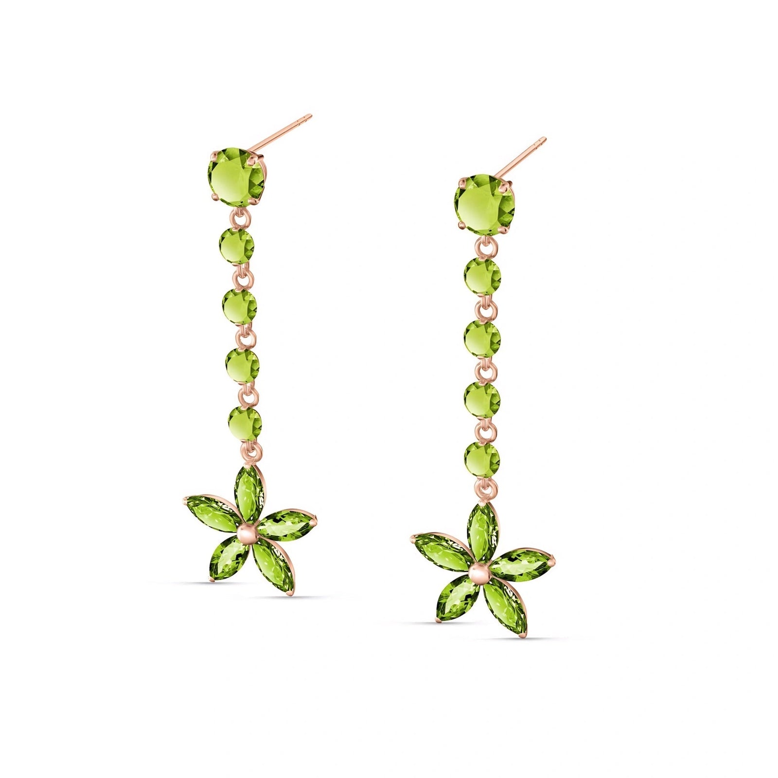 Rose Gold Drop Earrings Blue Topaz 10K — Camilla