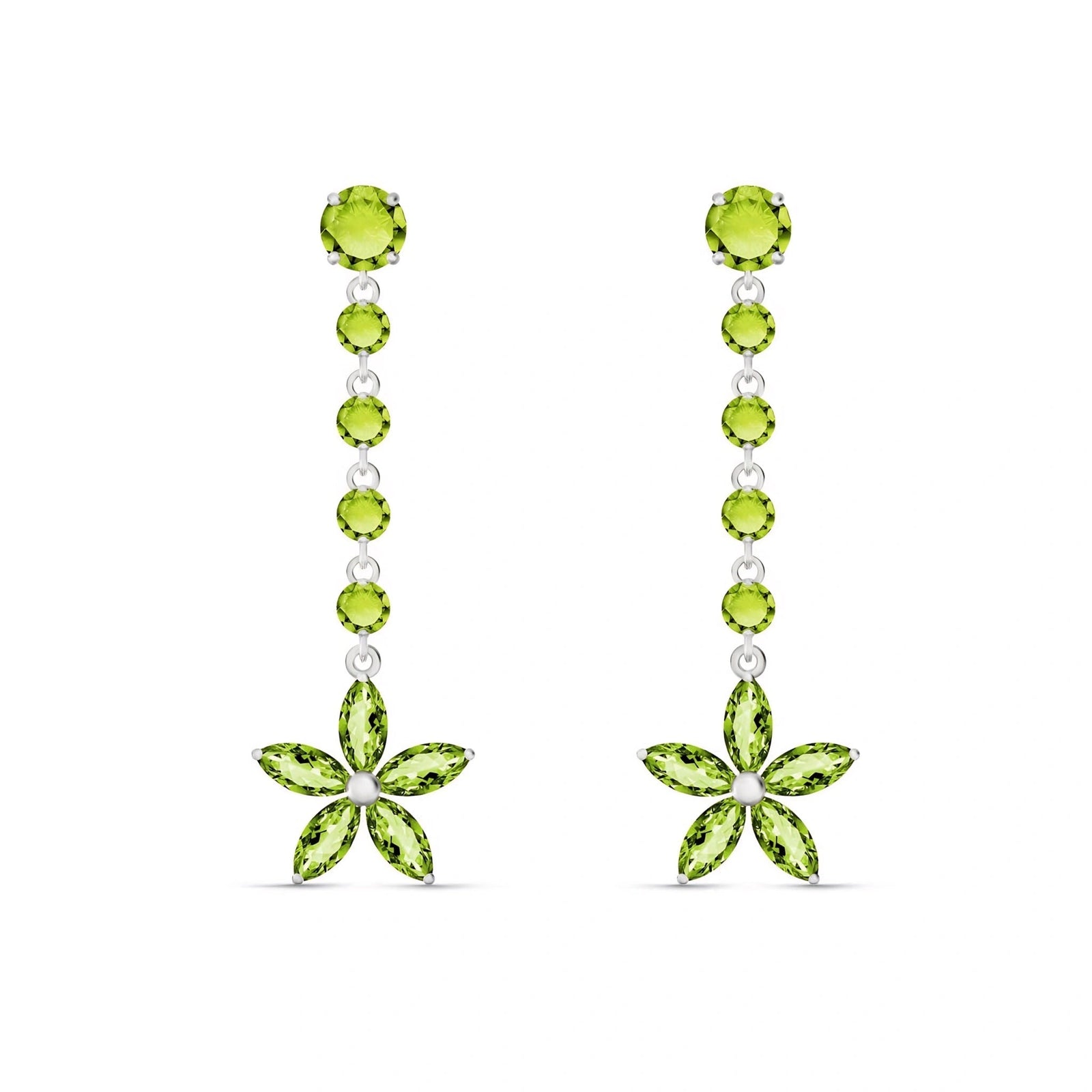 White Gold Drop Earrings Blue Topaz 10K — Camilla
