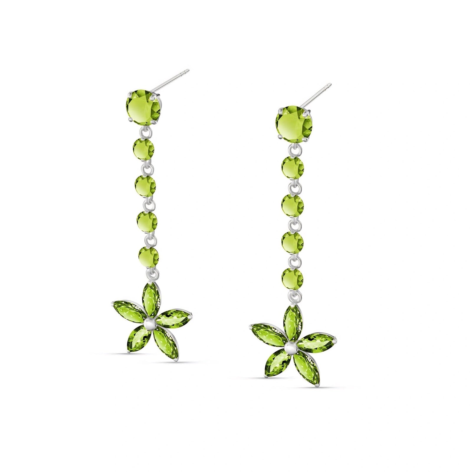 White Gold Drop Earrings Blue Topaz 10K — Camilla