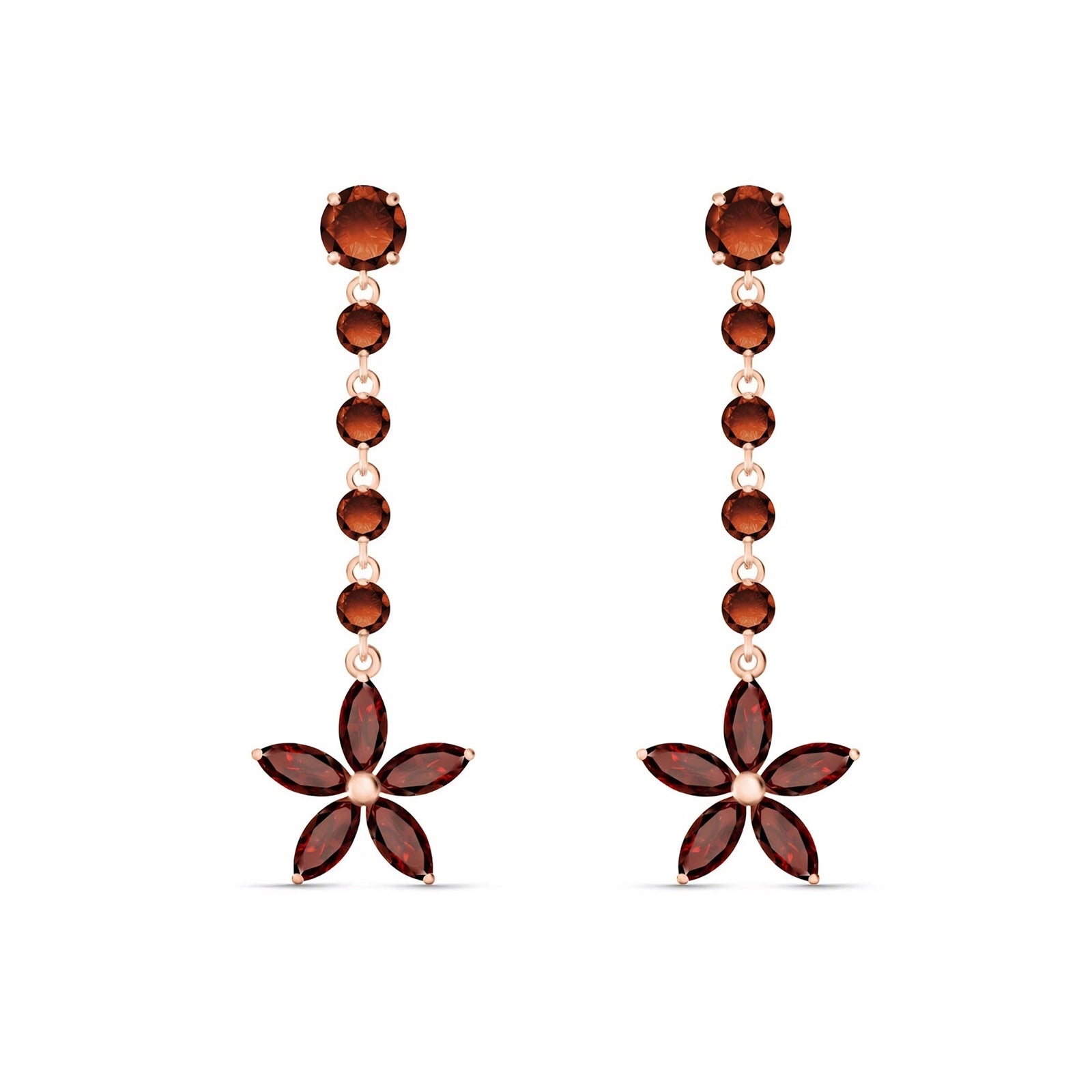 Rose Gold Drop Earrings Citrine 10K — Camilla