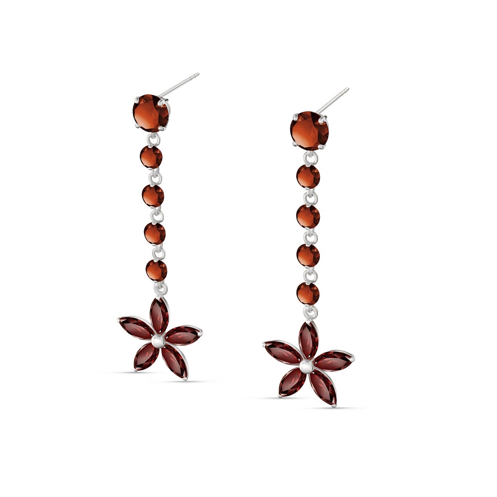 White Gold Drop Earrings Citrine 10K — Camilla