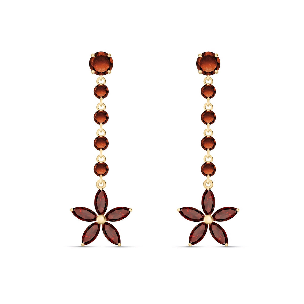 Yellow Gold Drop Earrings Citrine 10K — Camilla