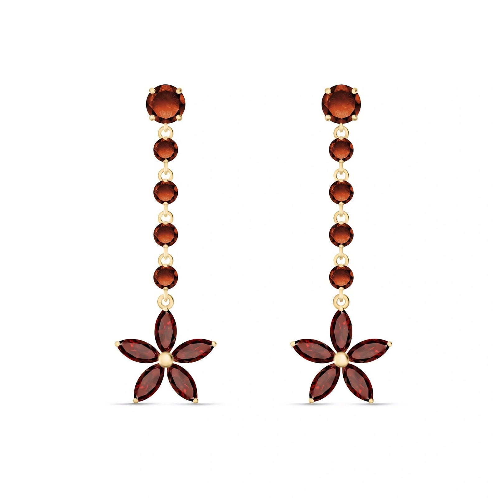Yellow Gold Drop Earrings Citrine 10K — Camilla