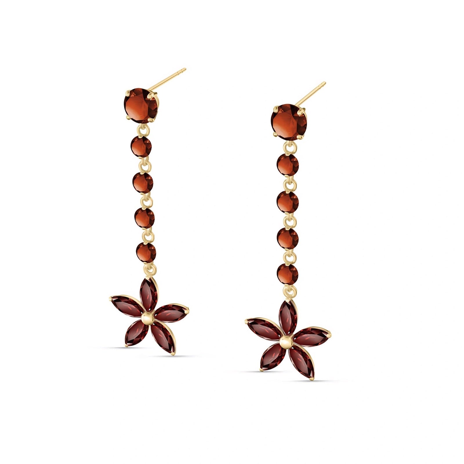 Yellow Gold Drop Earrings Citrine 10K — Camilla