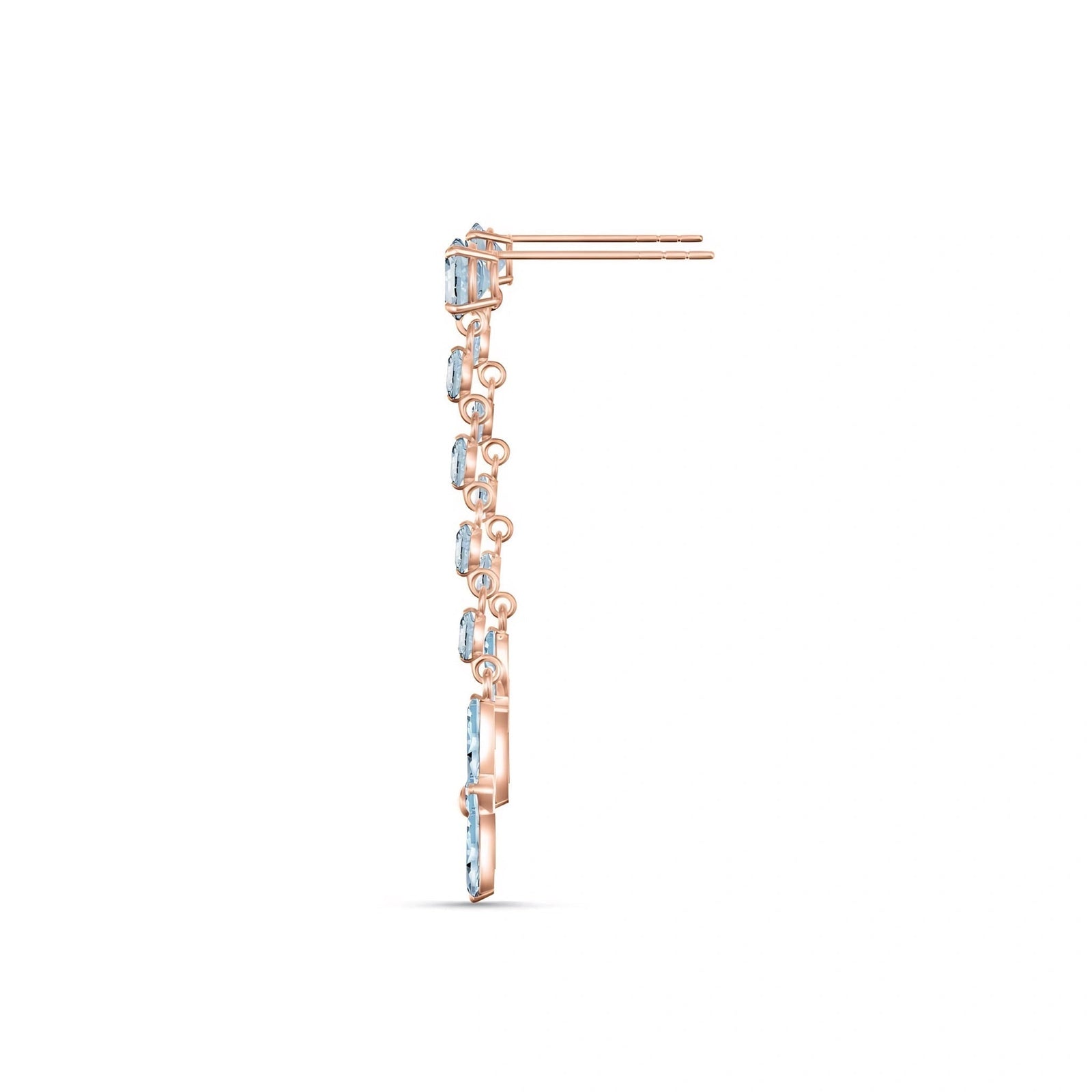 Rose Gold Drop Earrings Ruby 10K — Camilla