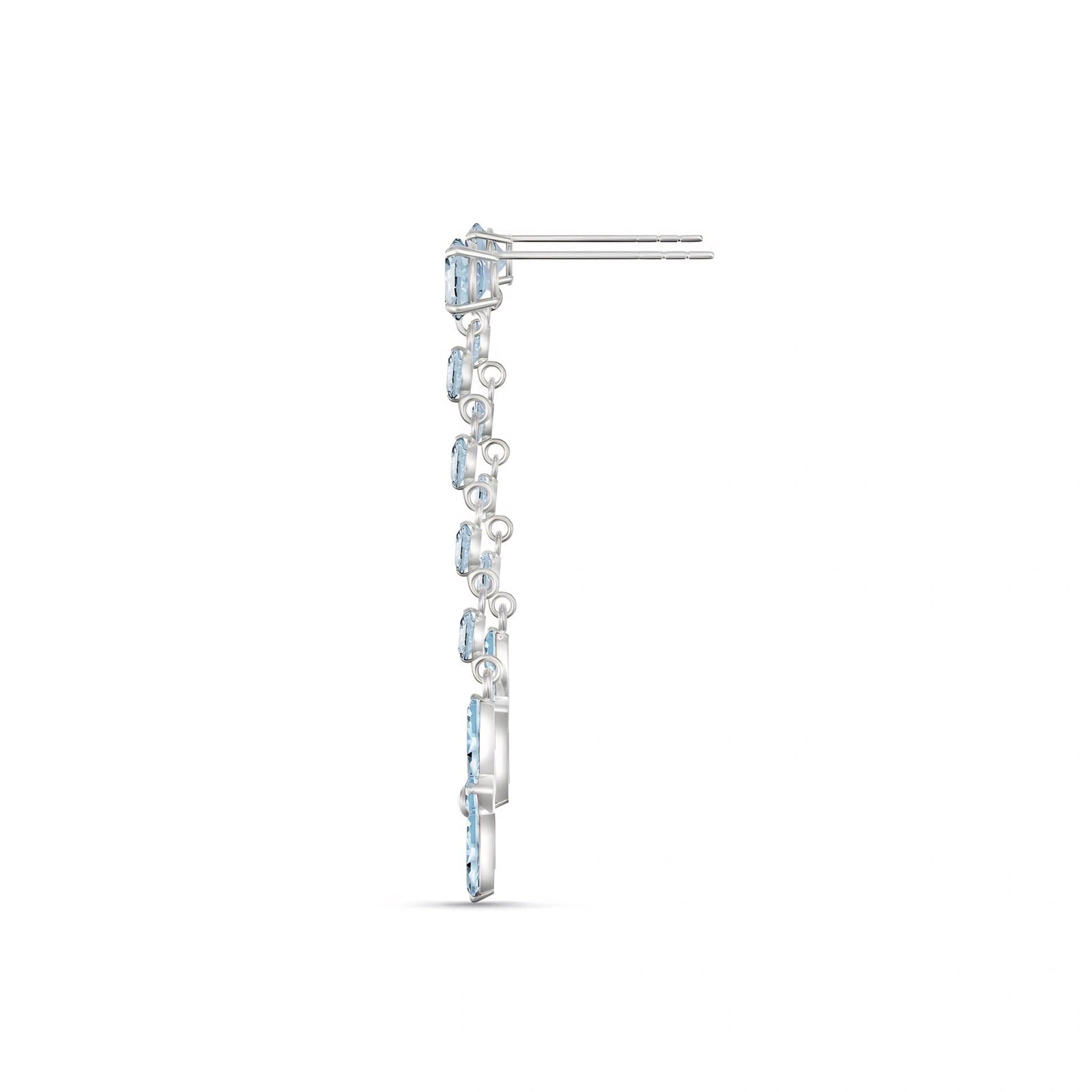 White Gold Drop Earrings Ruby 10K — Camilla