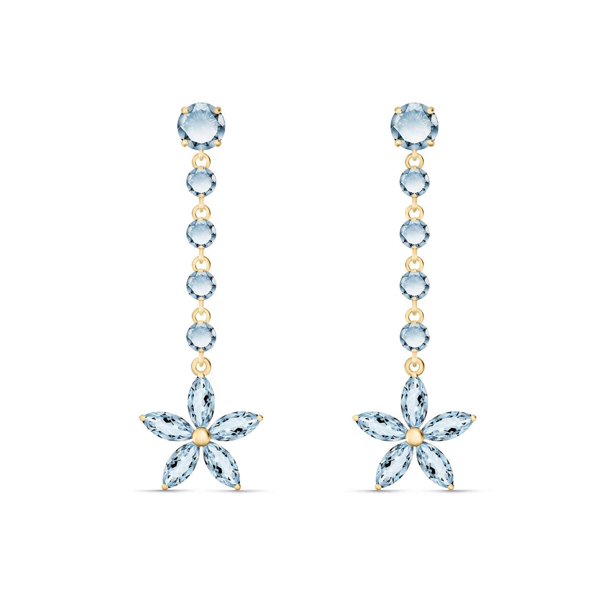 Yellow Gold Drop Earrings Ruby 10K — Camilla