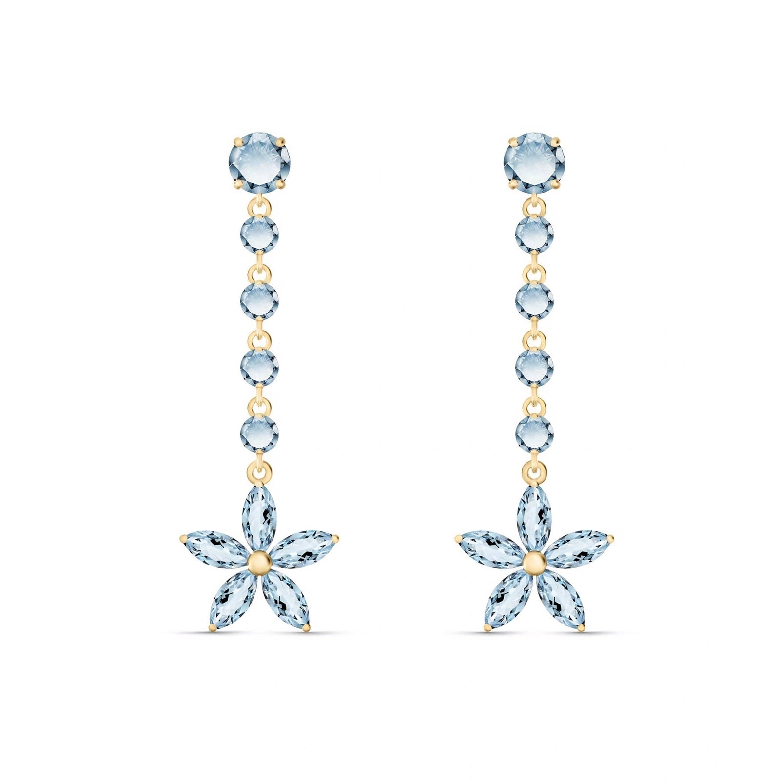 Yellow Gold Drop Earrings Ruby 10K — Camilla