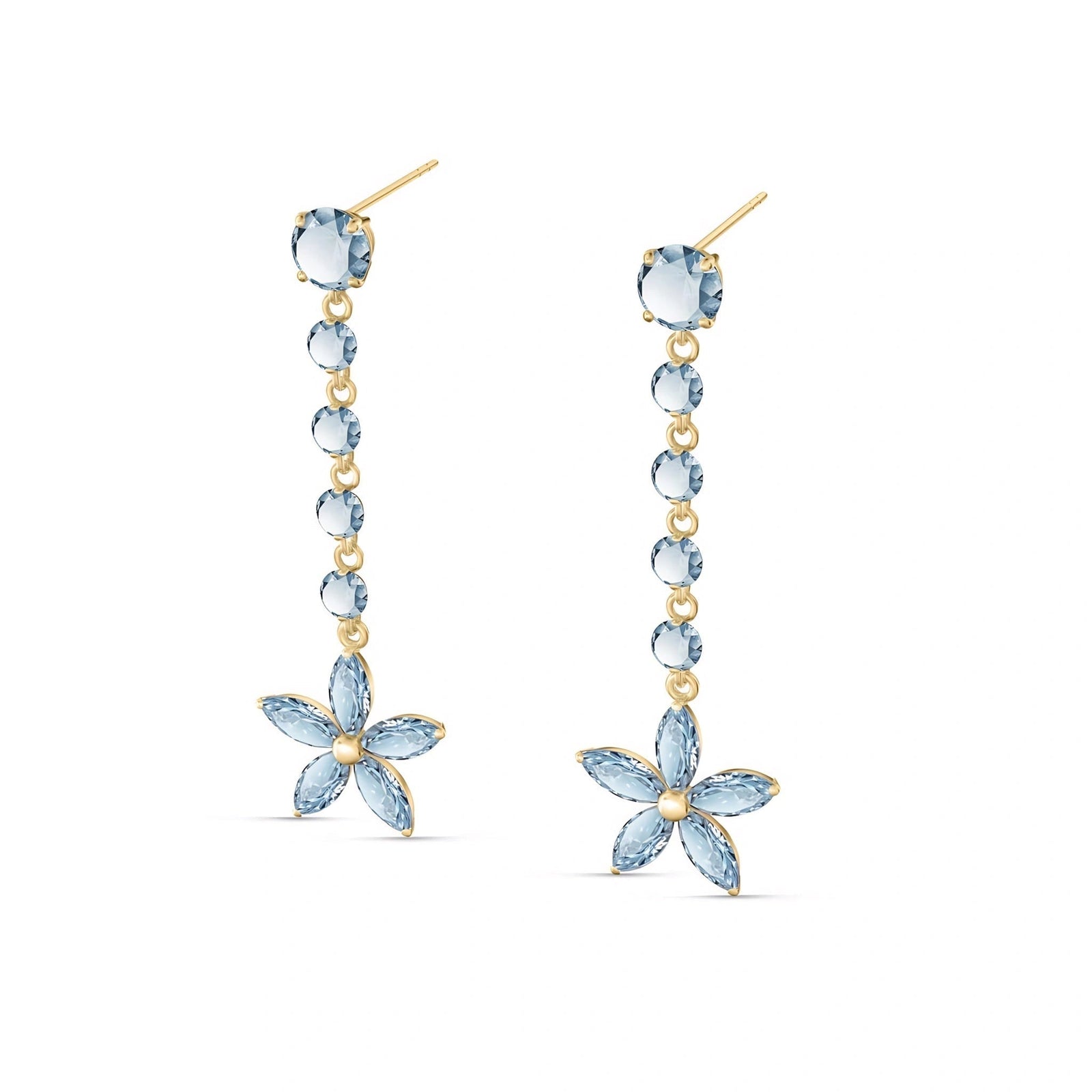 Yellow Gold Drop Earrings Ruby 10K — Camilla