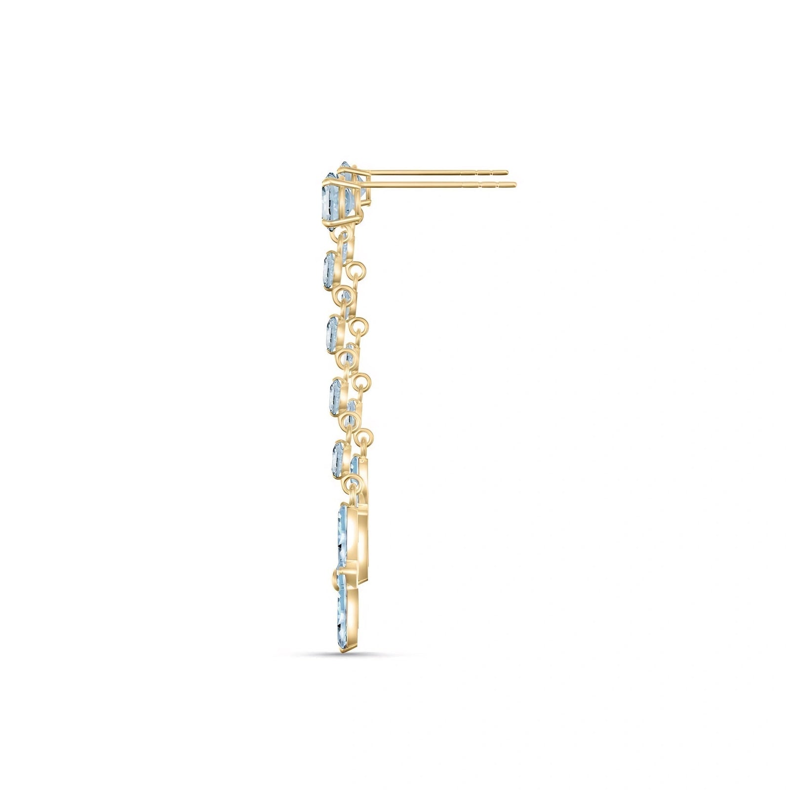 Yellow Gold Drop Earrings Ruby 10K — Camilla