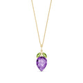 Yellow Gold Pendant Necklace Amethyst 10K — Graziella