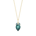 Yellow Gold Pendant Necklace Emerald 10K — Graziella