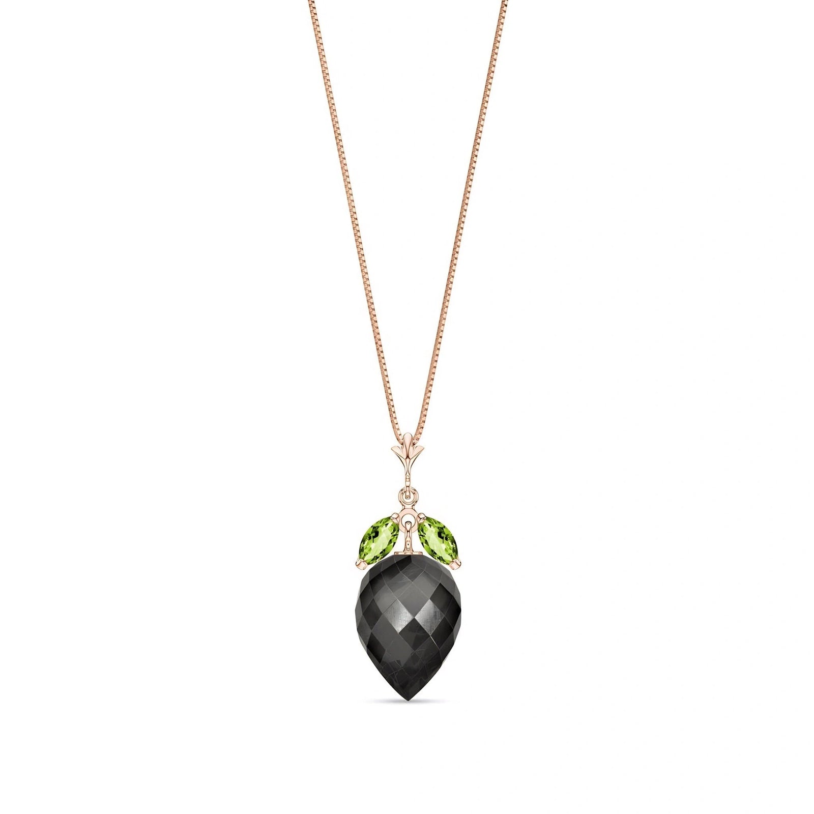 Rose Gold Pendant Necklace Ruby 10K — Graziella