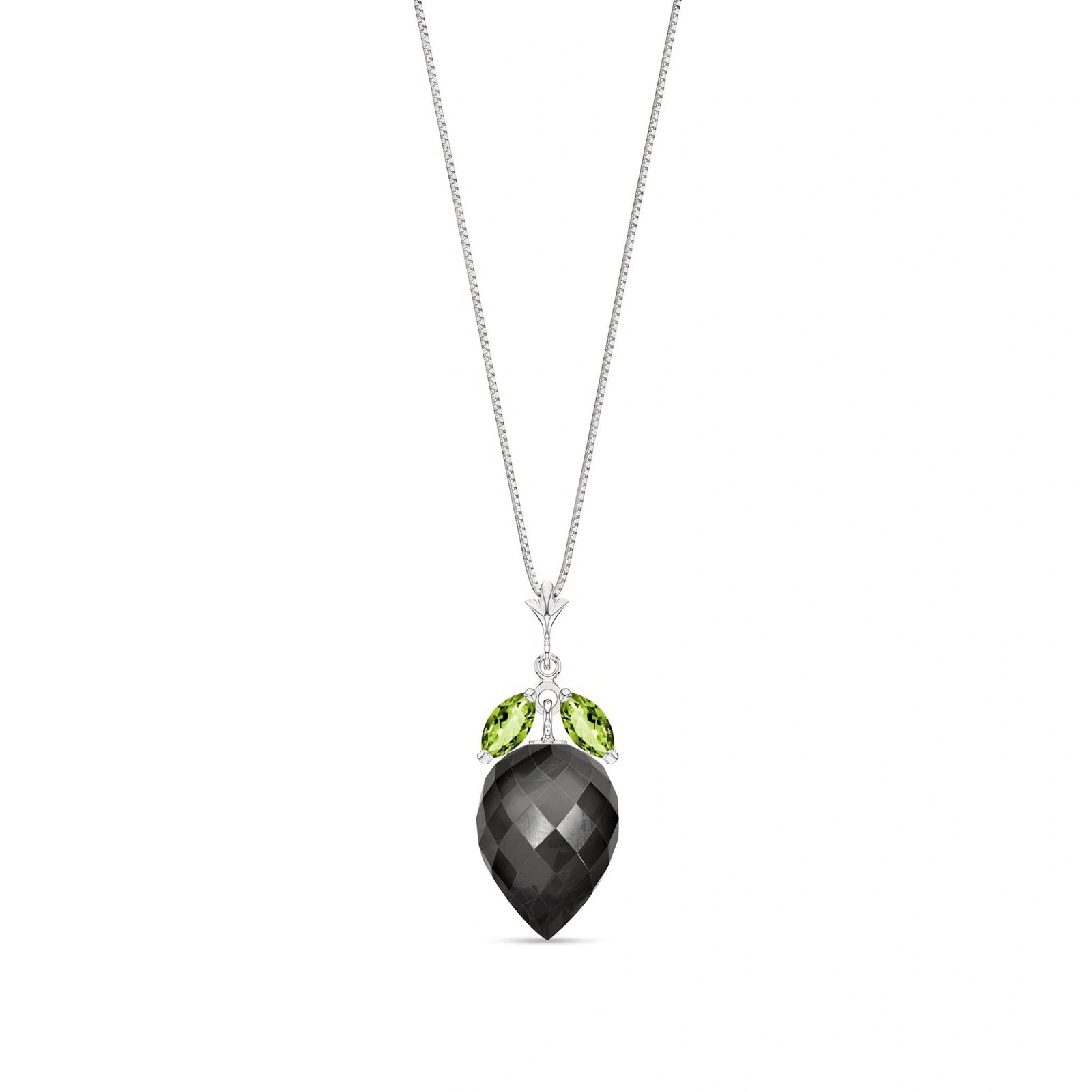 White Gold Pendant Necklace Ruby 10K — Graziella