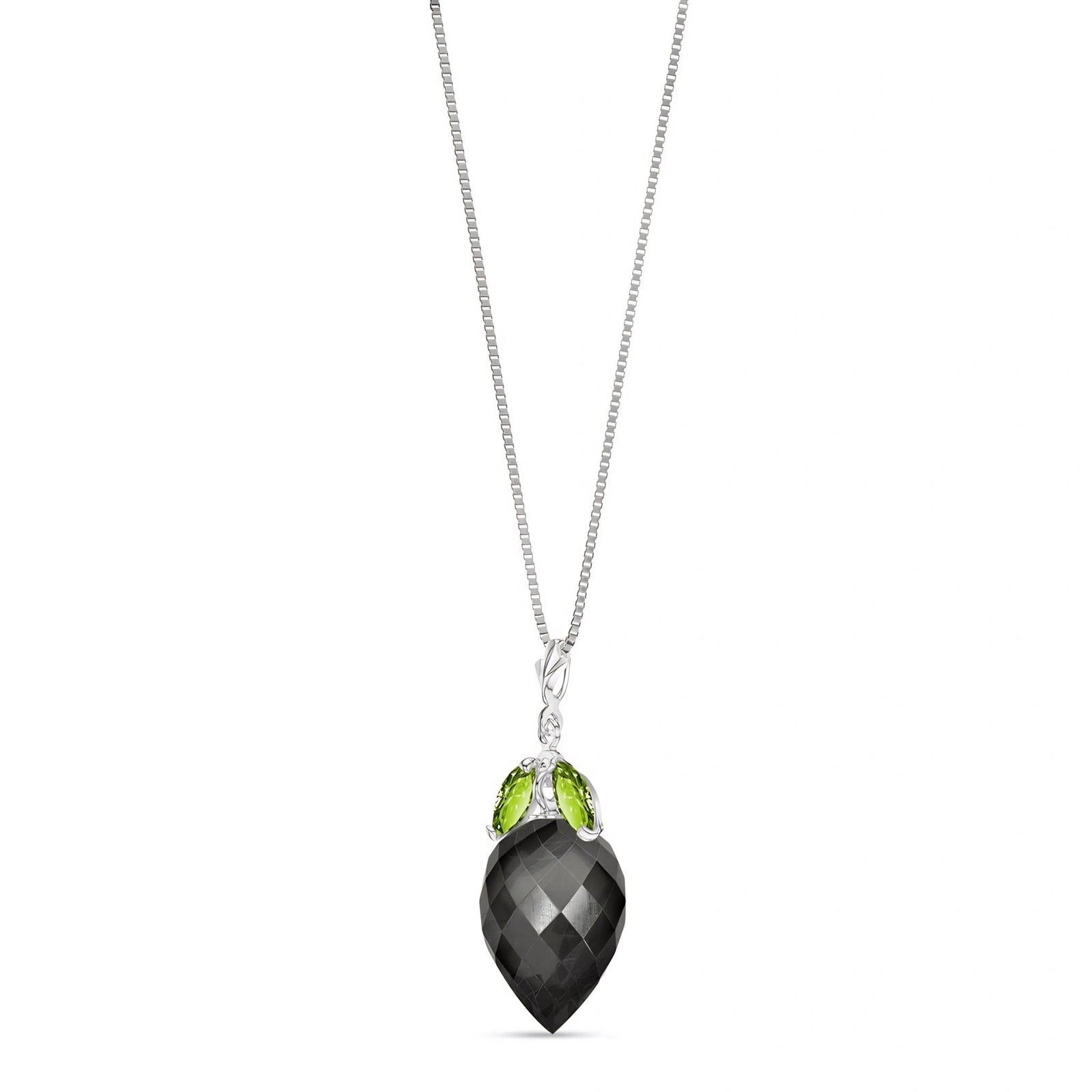 White Gold Pendant Necklace Ruby 10K — Graziella