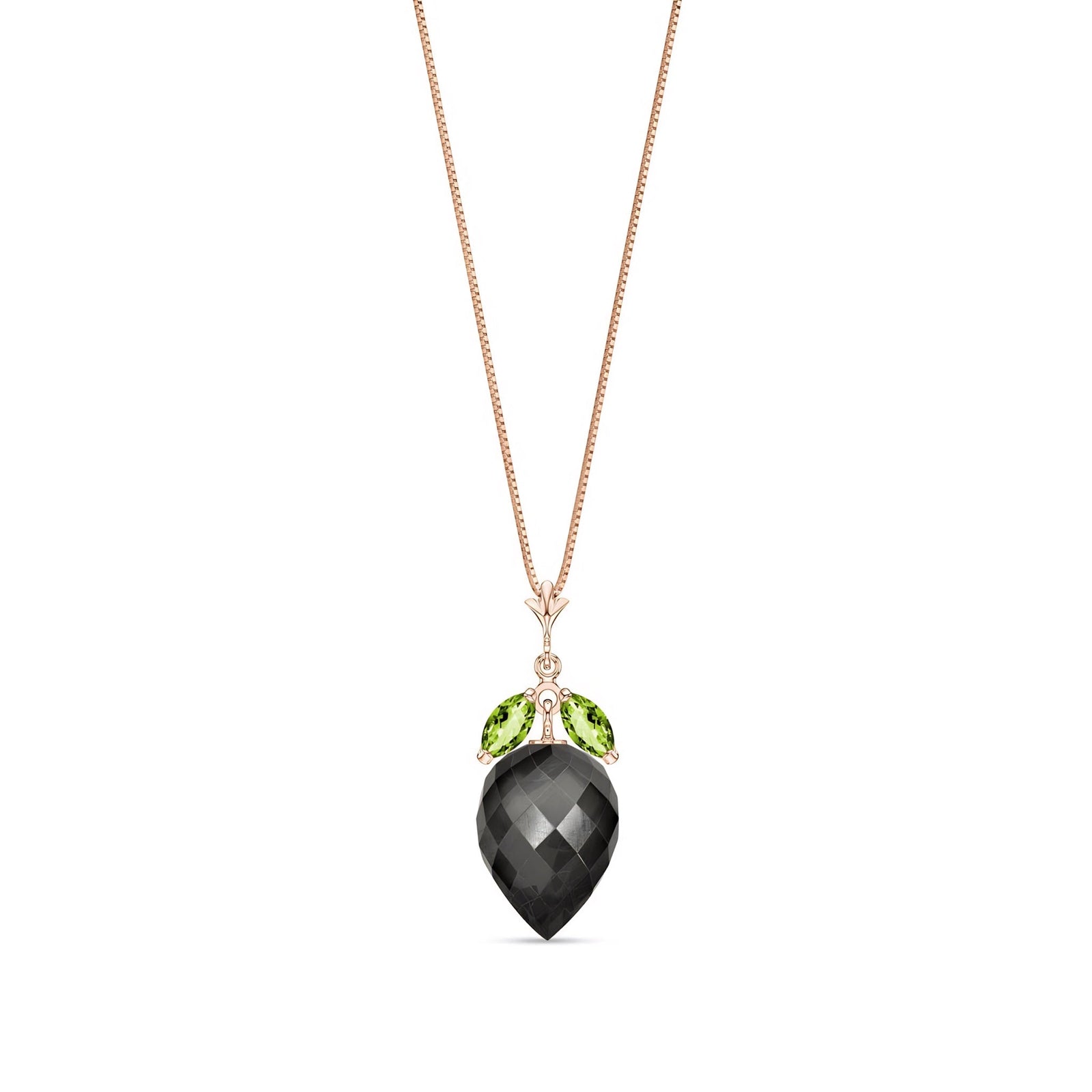 Rose Gold Pendant Necklace Spinel 10K — Graziella