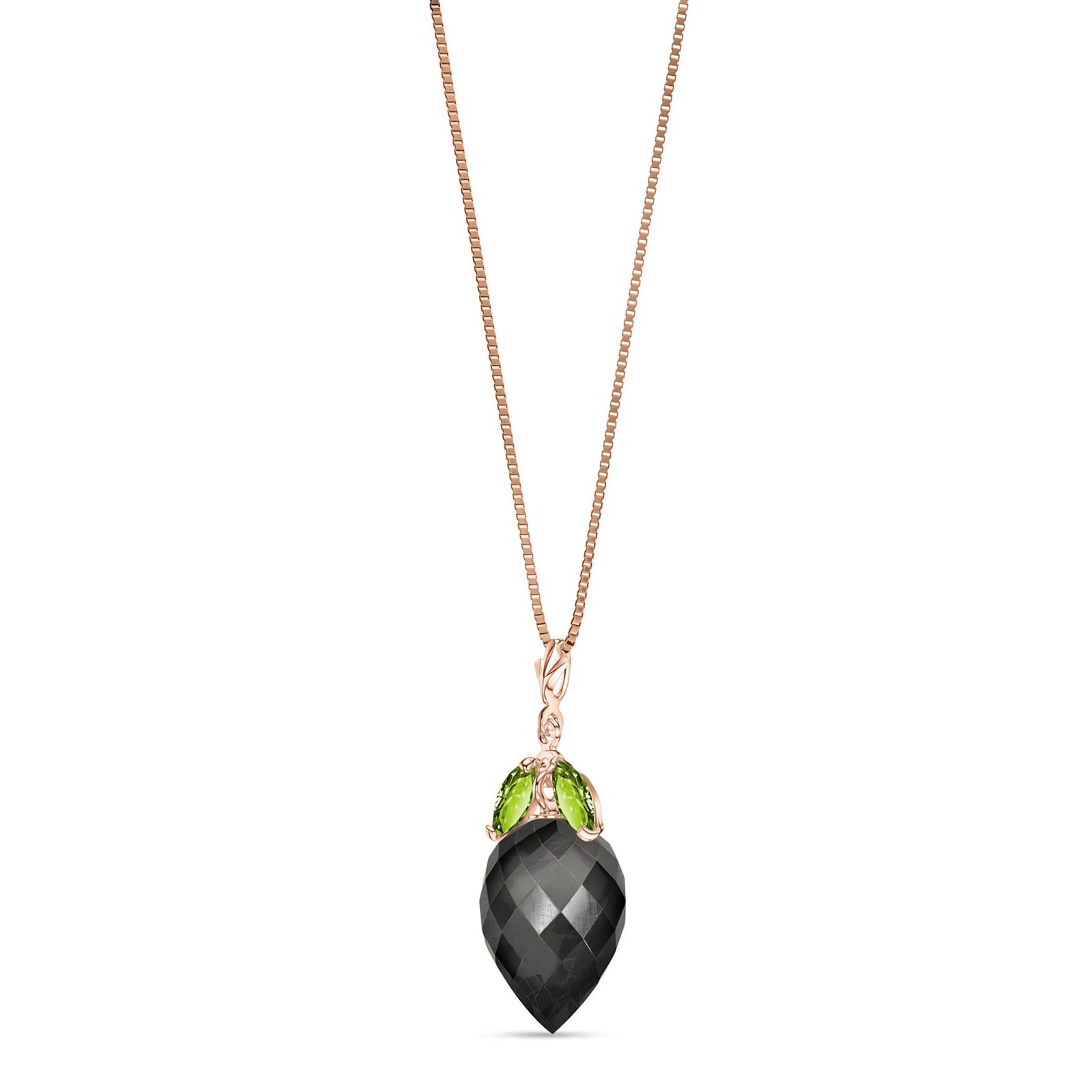 Rose Gold Pendant Necklace Spinel 10K — Graziella