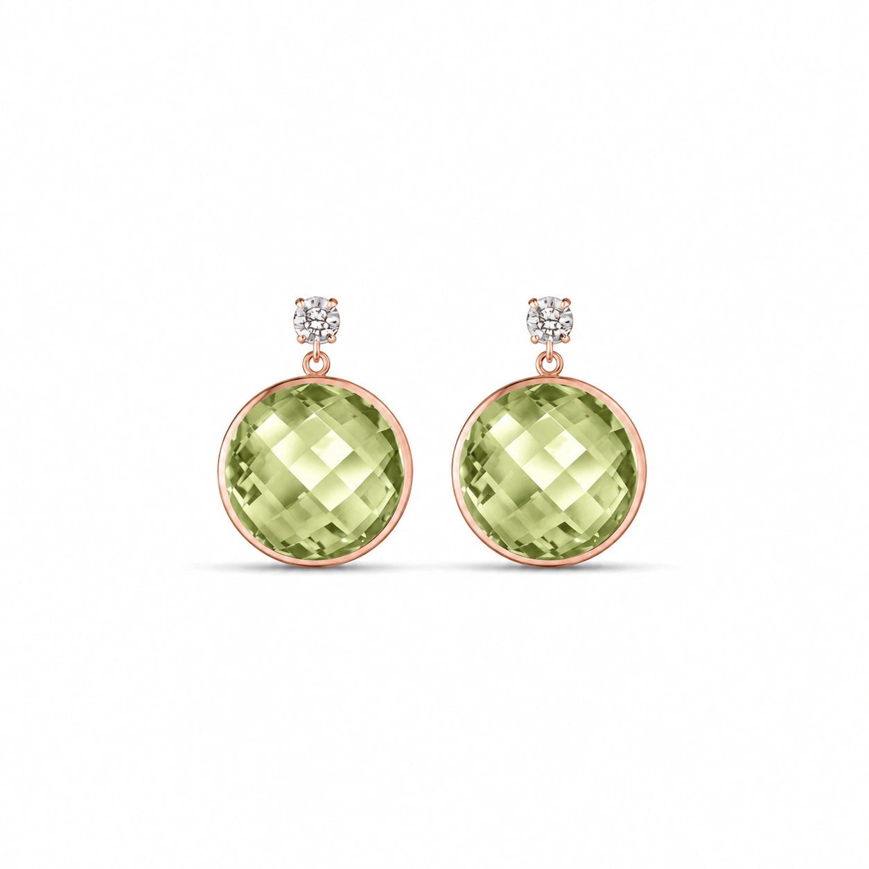 Rose Gold Lemon Quartz & Diamond — Mariaalbertina