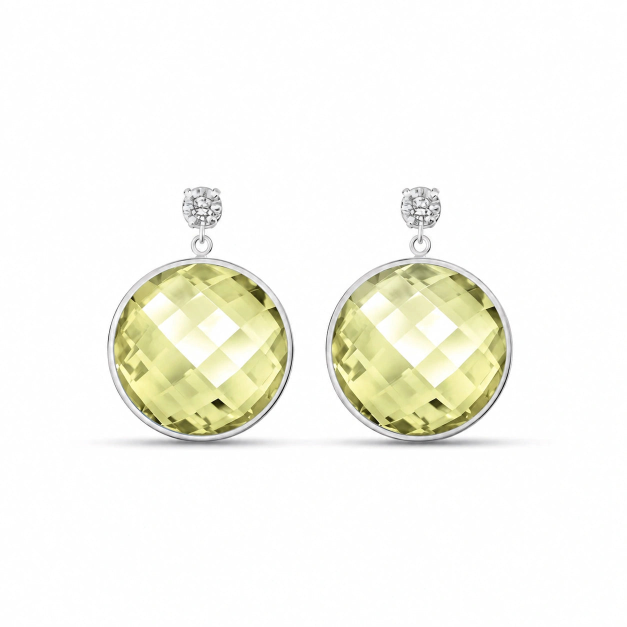 White Gold Lemon Quartz & Diamond — Mariaalbertina