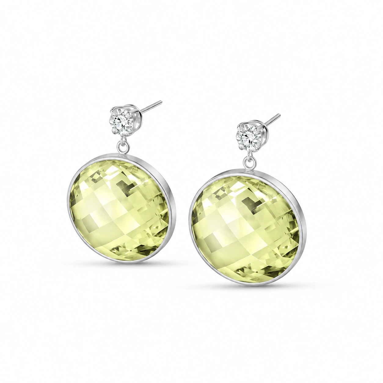 White Gold Lemon Quartz & Diamond — Mariaalbertina