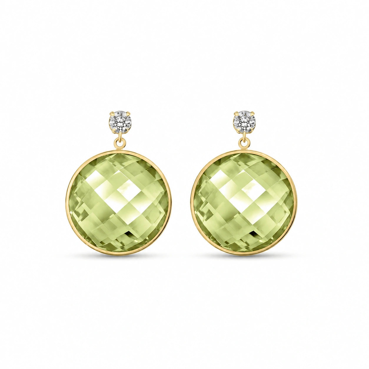 Yellow Gold Lemon Quartz & Diamond — Mariaalbertina