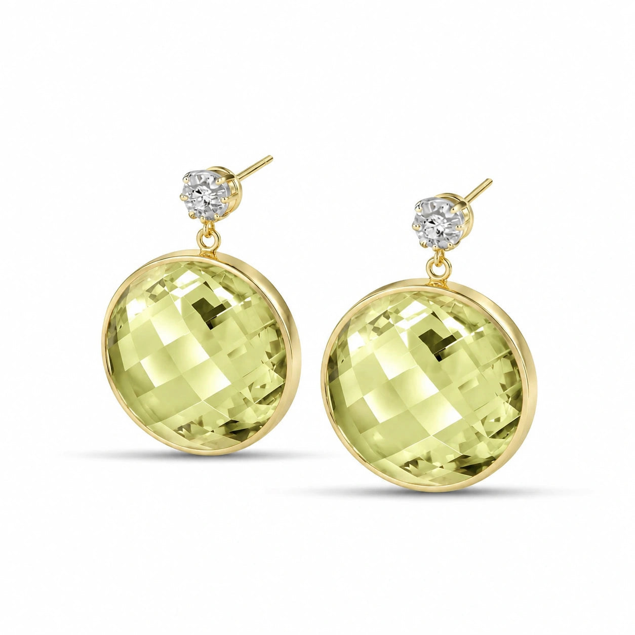 Yellow Gold Lemon Quartz & Diamond — Mariaalbertina