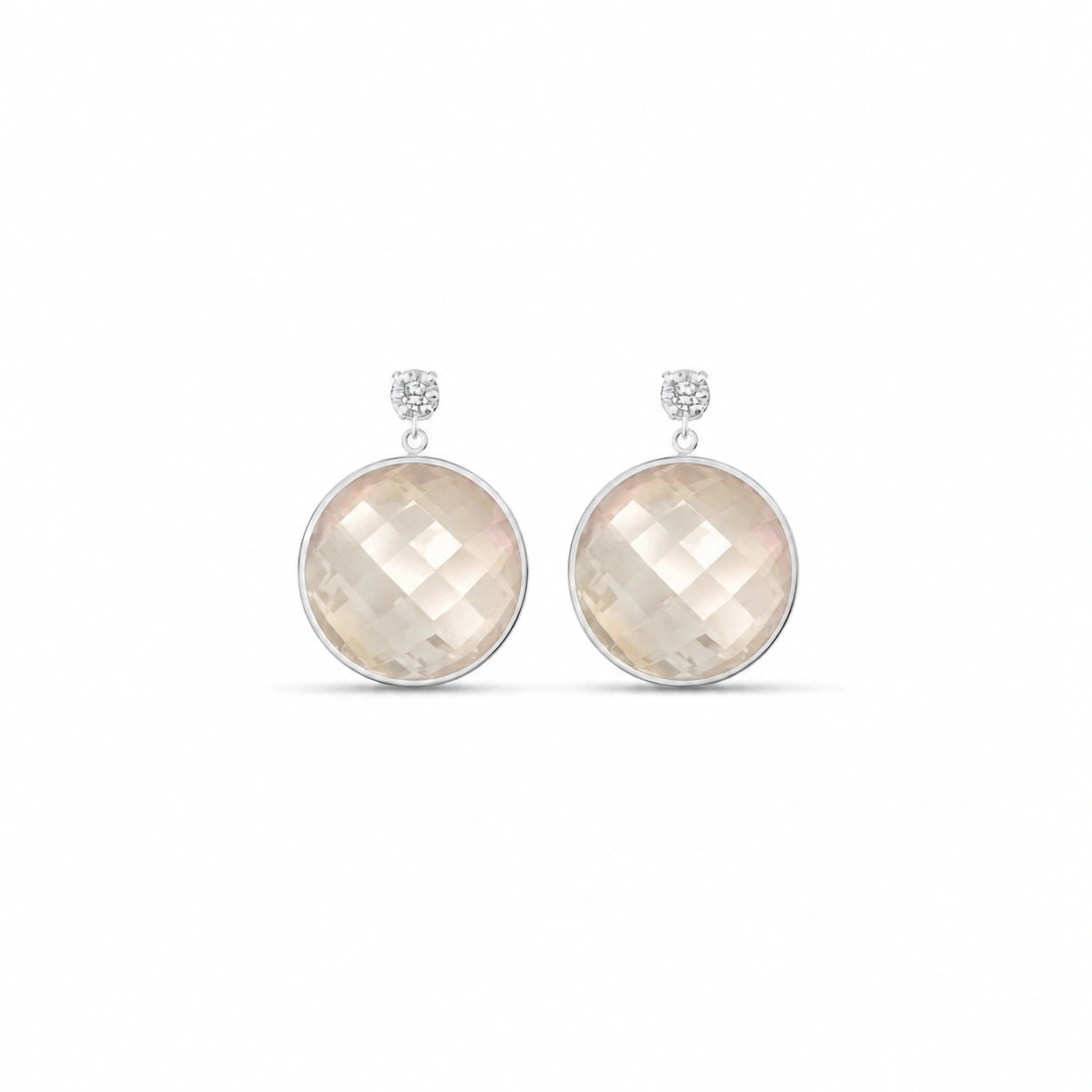 White Gold Rose Quartz & Diamond — Mariaalbertina