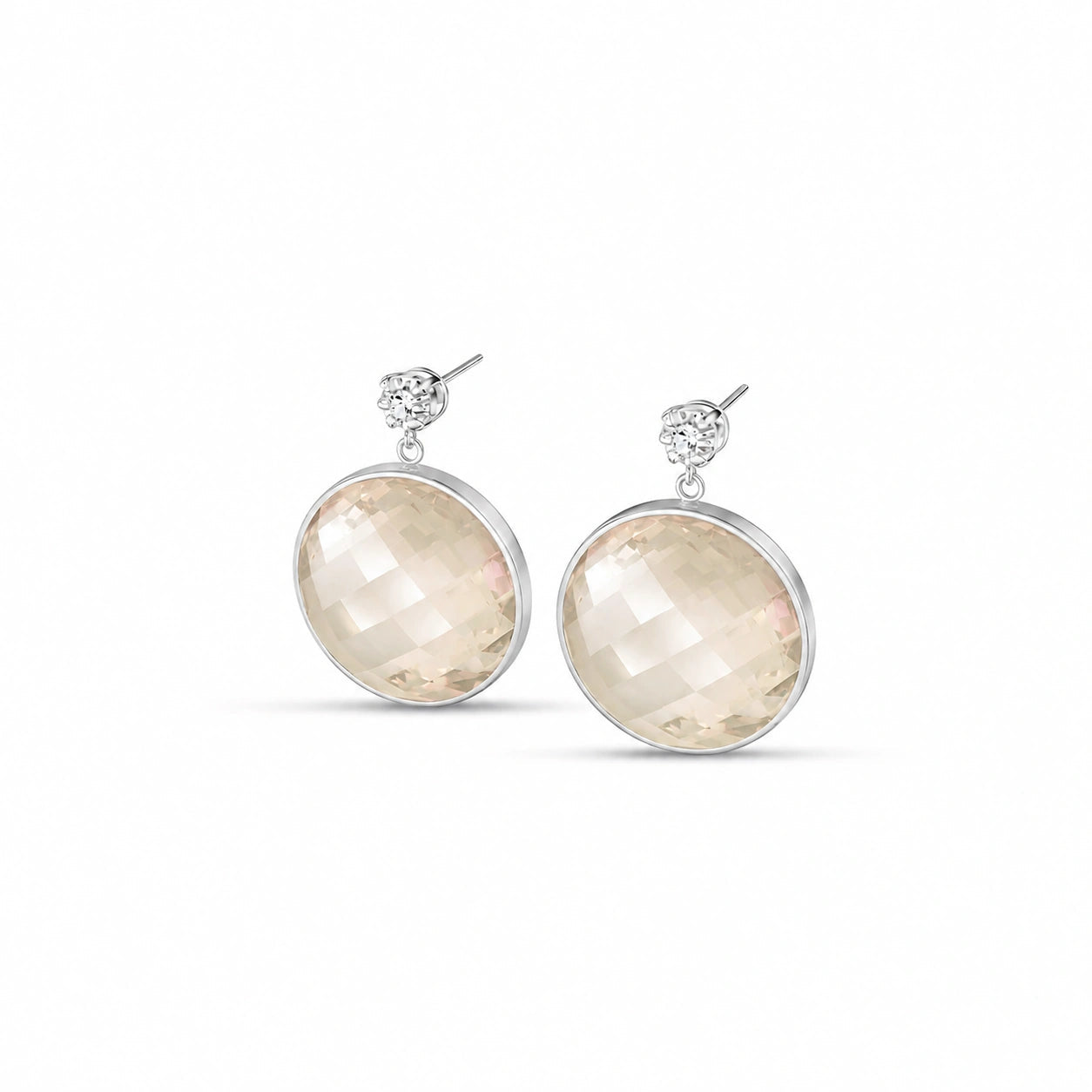White Gold Rose Quartz & Diamond — Mariaalbertina