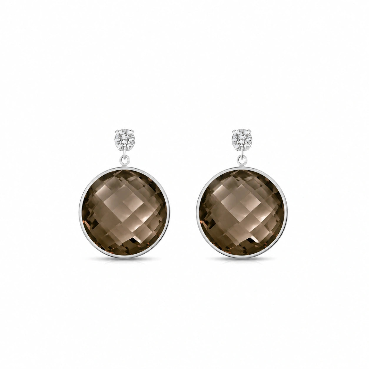 White Gold Smoky Quartz & Diamond — Mariaalbertina