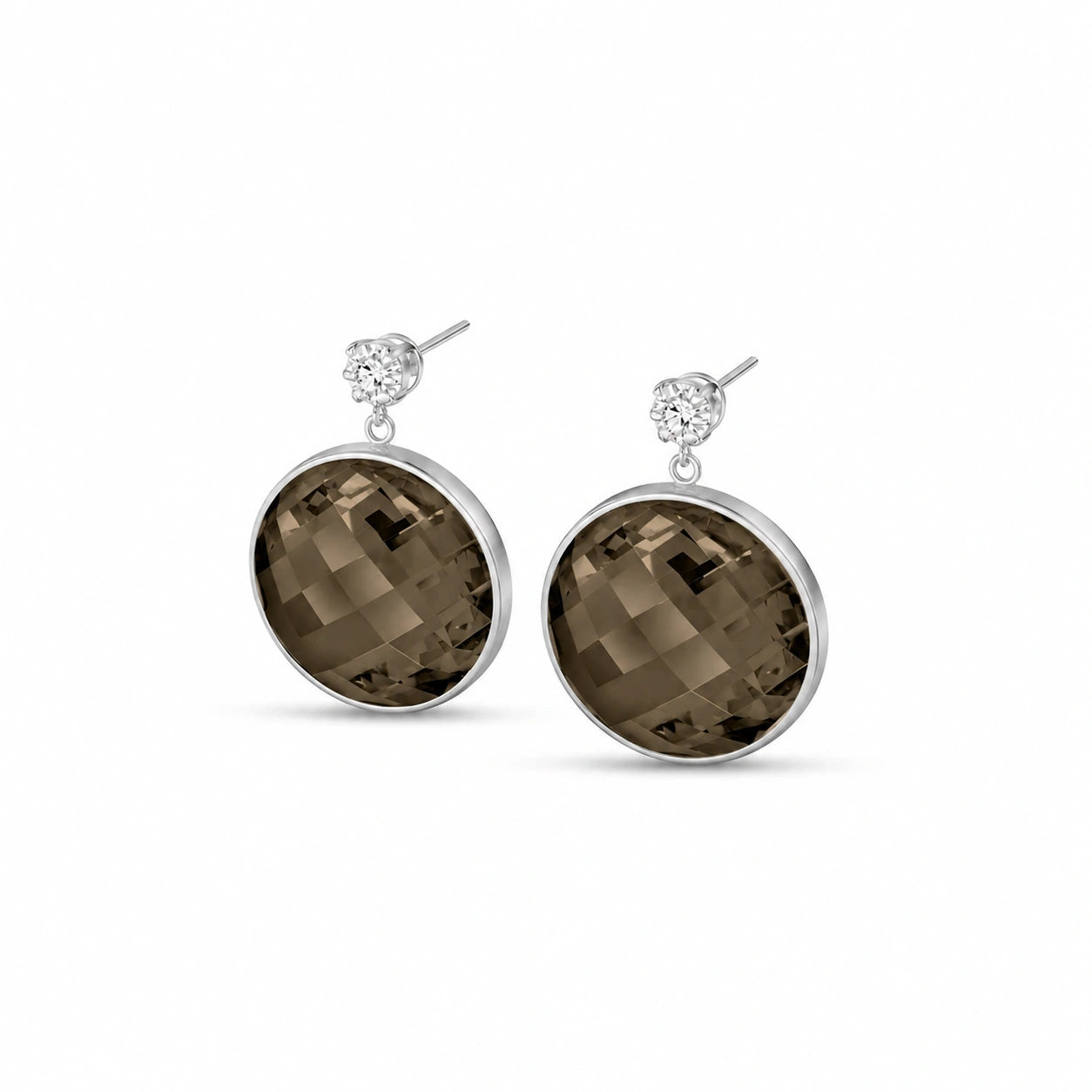 White Gold Smoky Quartz & Diamond — Mariaalbertina