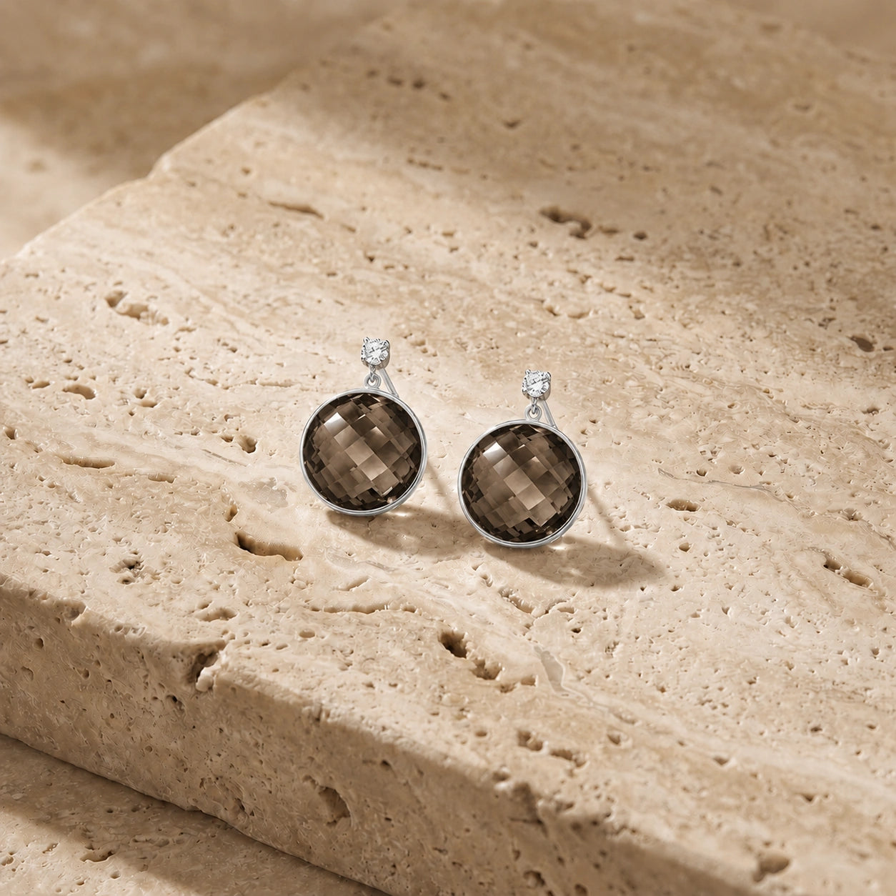 White Gold Smoky Quartz & Diamond — Mariaalbertina