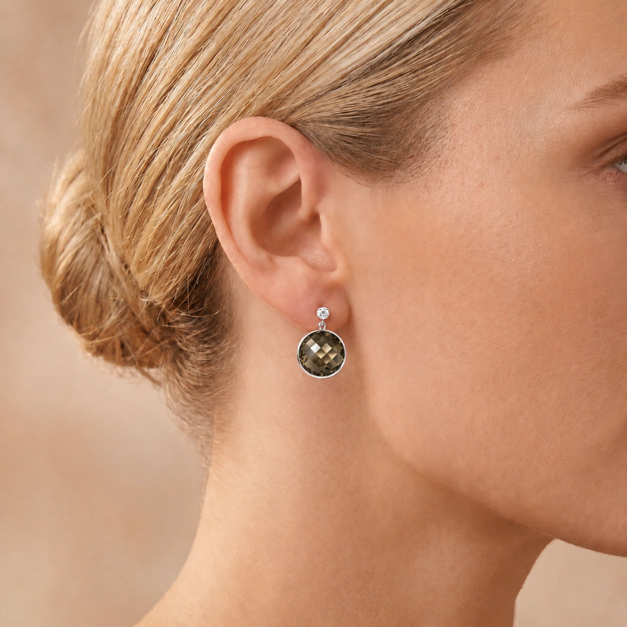 White Gold Smoky Quartz & Diamond — Mariaalbertina