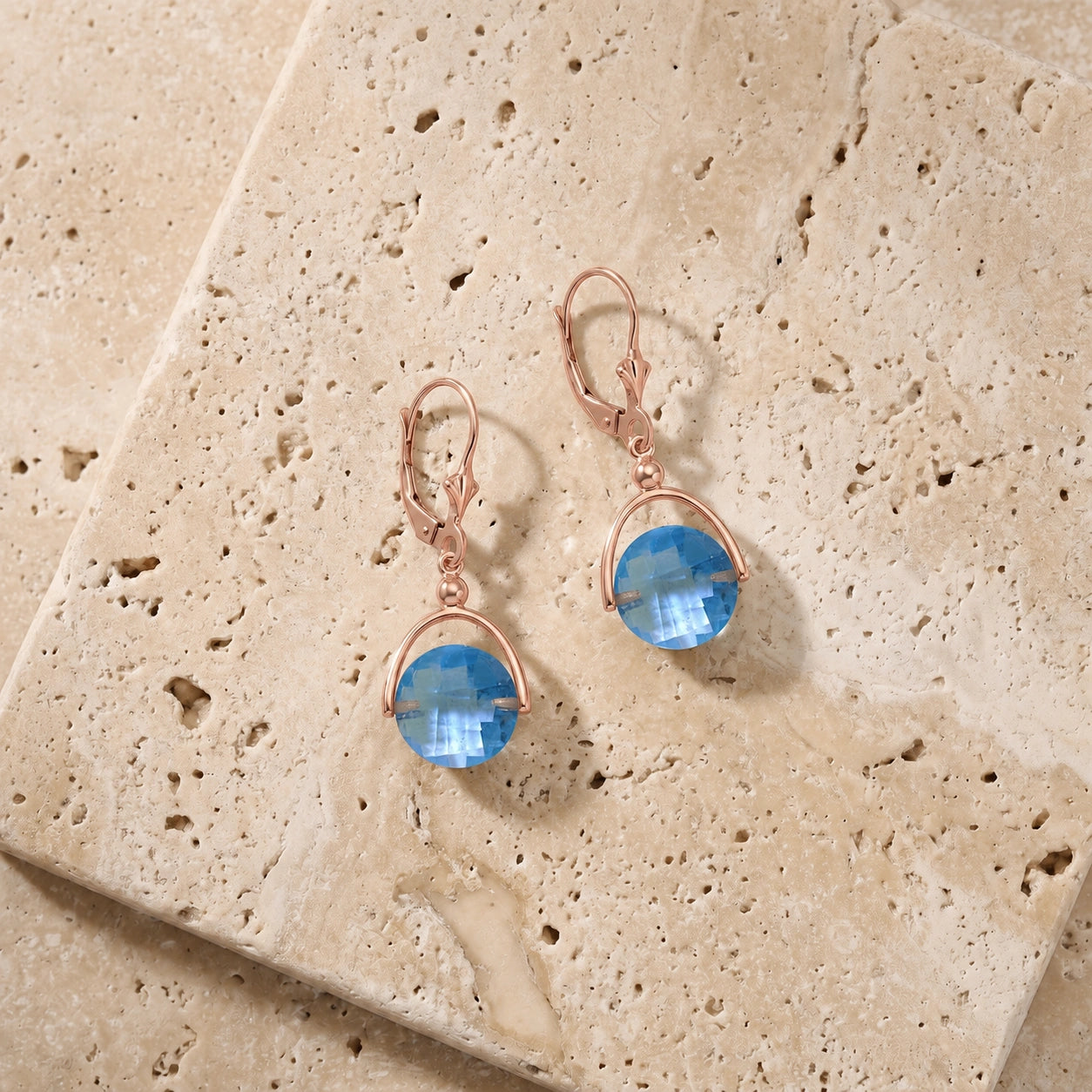 Rose Gold Blue Topaz — Diomira