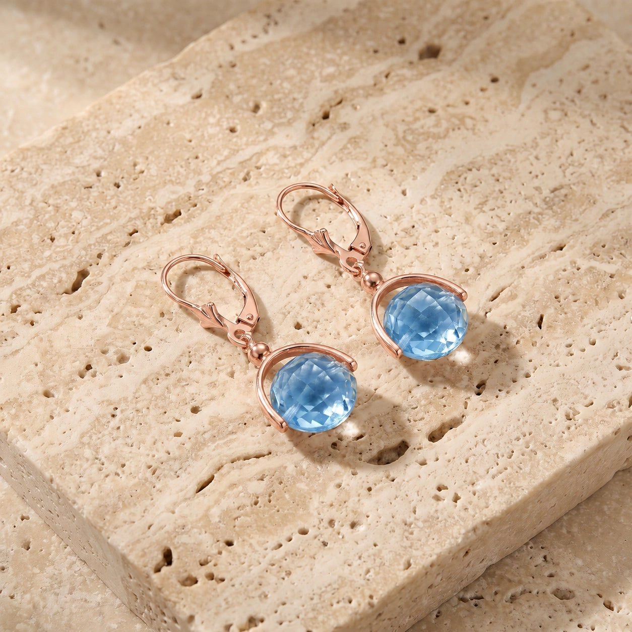 Rose Gold Blue Topaz — Diomira