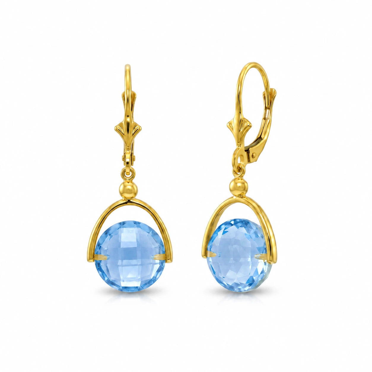 Yellow Gold Blue Topaz — Diomira