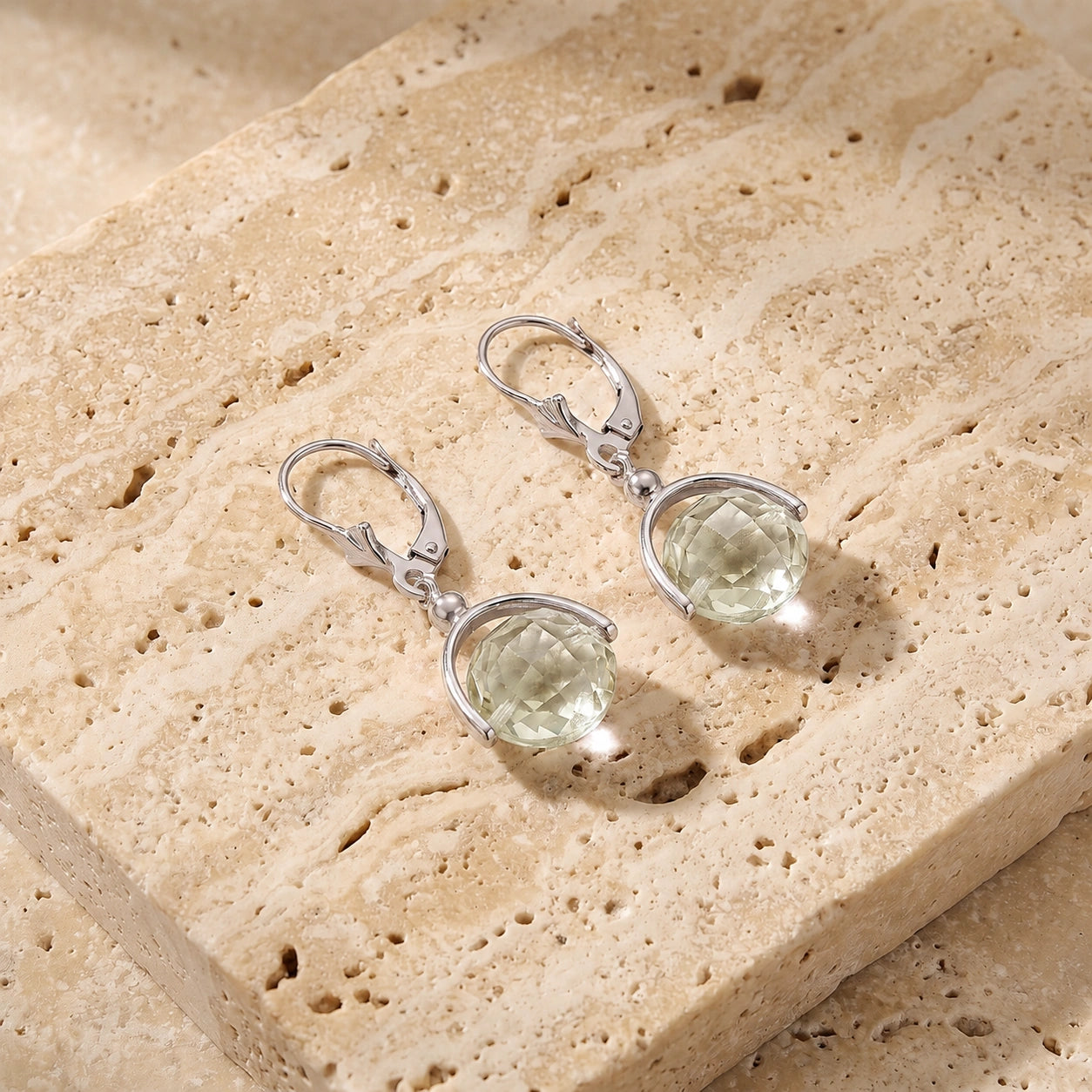 White Gold Green Amethyst — Diomira