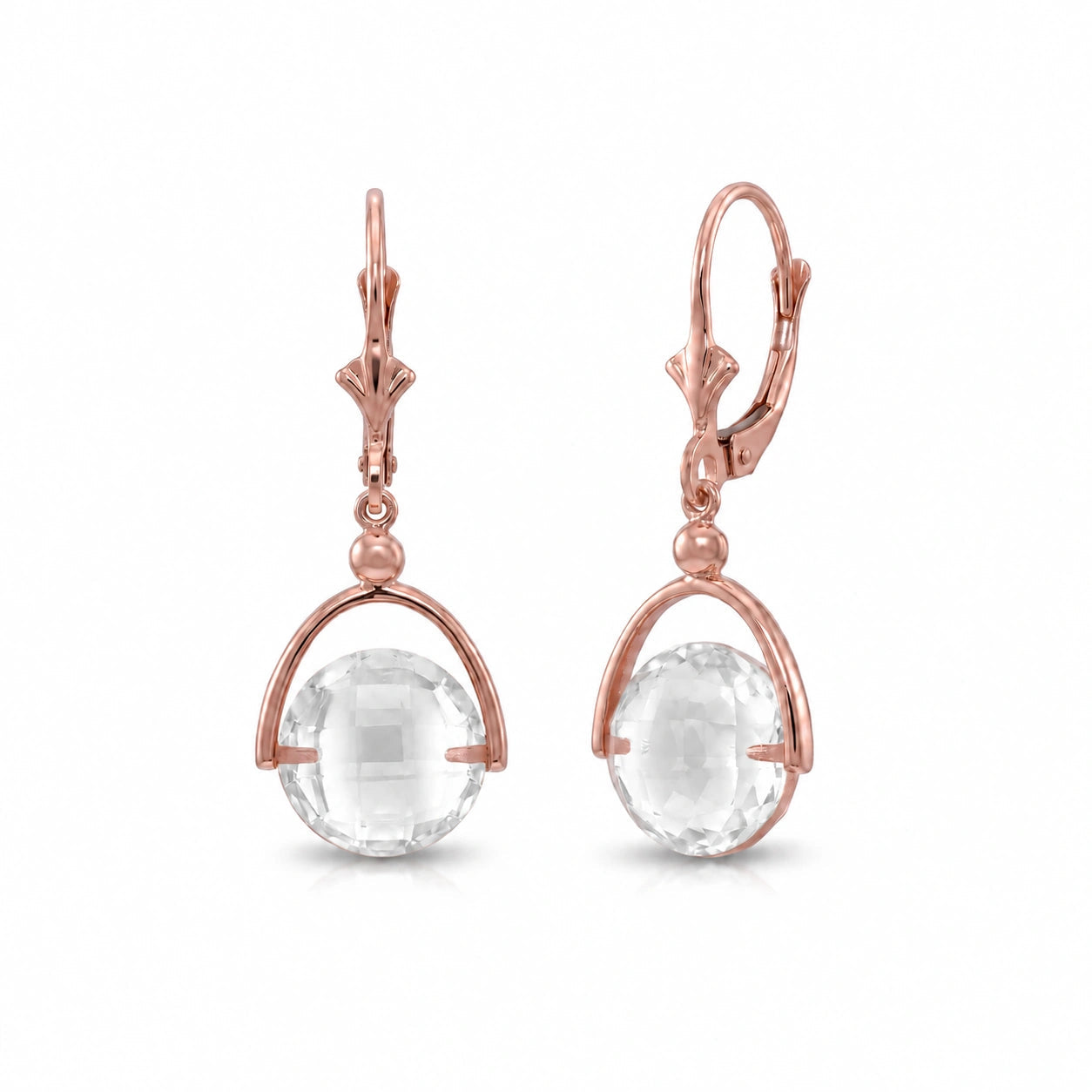 Rose Gold White Topaz — Diomira