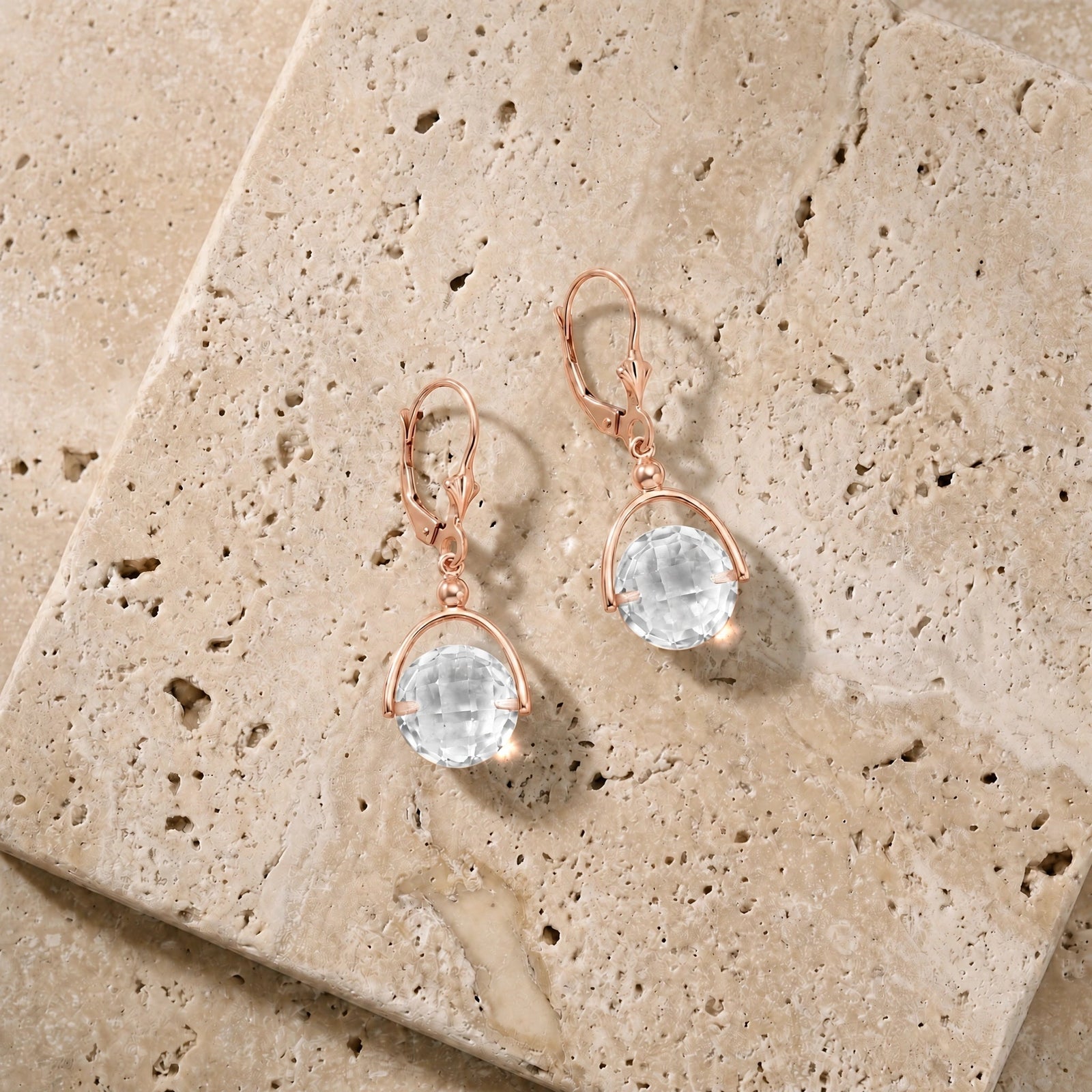 Rose Gold White Topaz — Diomira