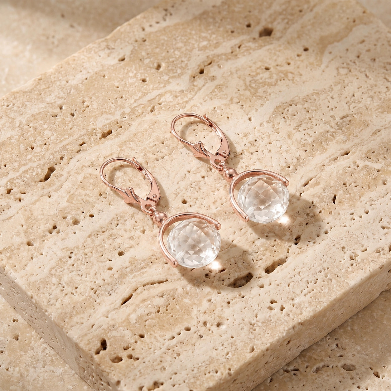 Rose Gold White Topaz — Diomira
