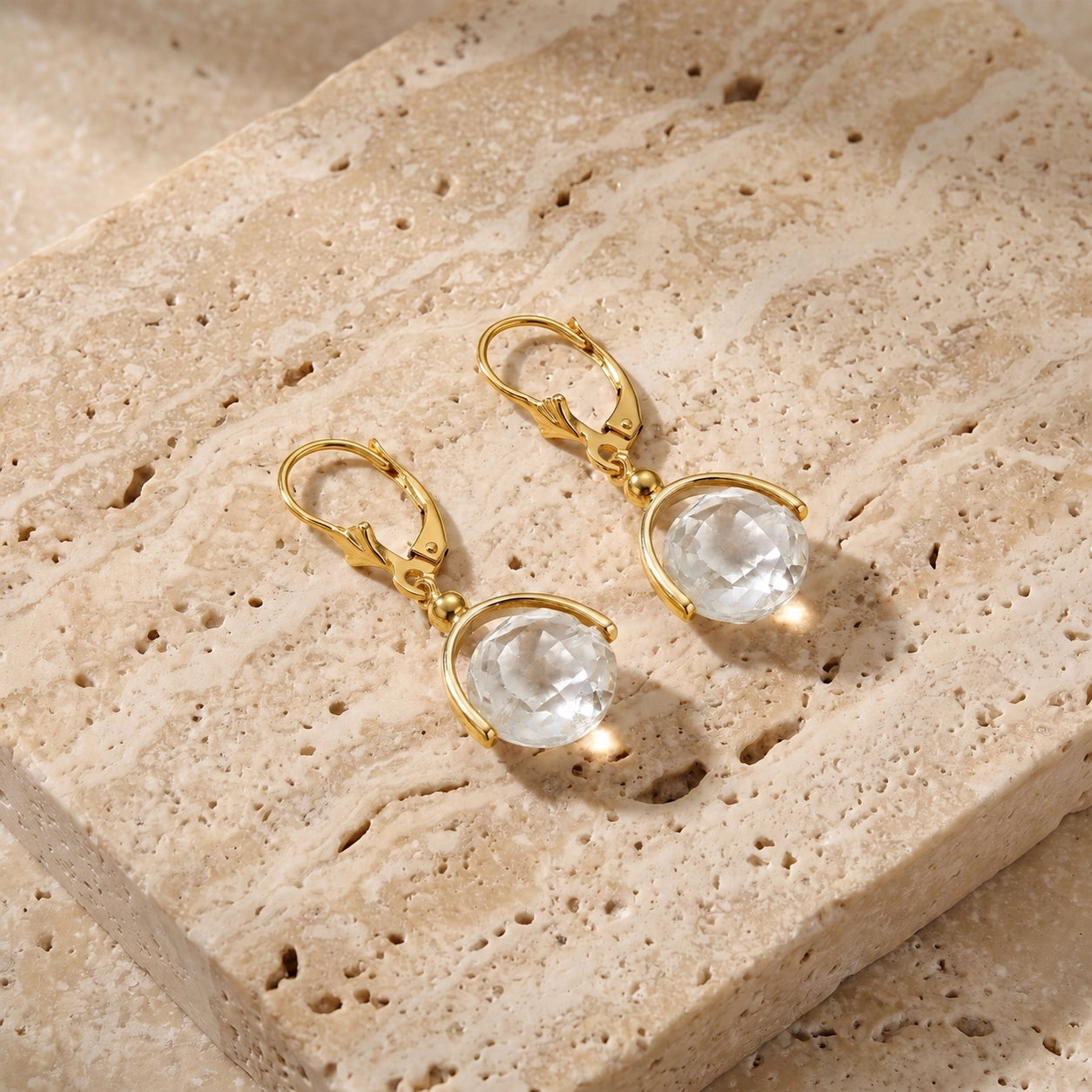 Yellow Gold White Topaz — Diomira
