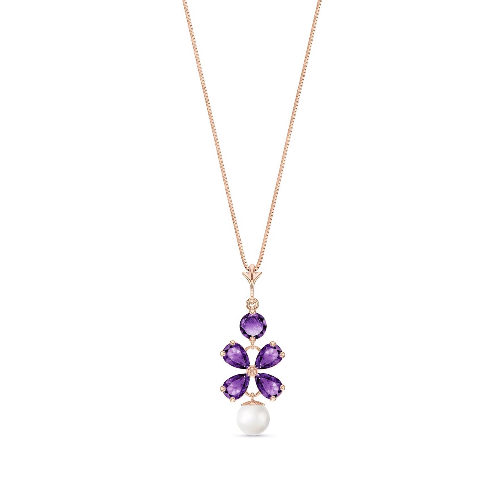 Rose Gold Pearl & Amethyst — Amantina