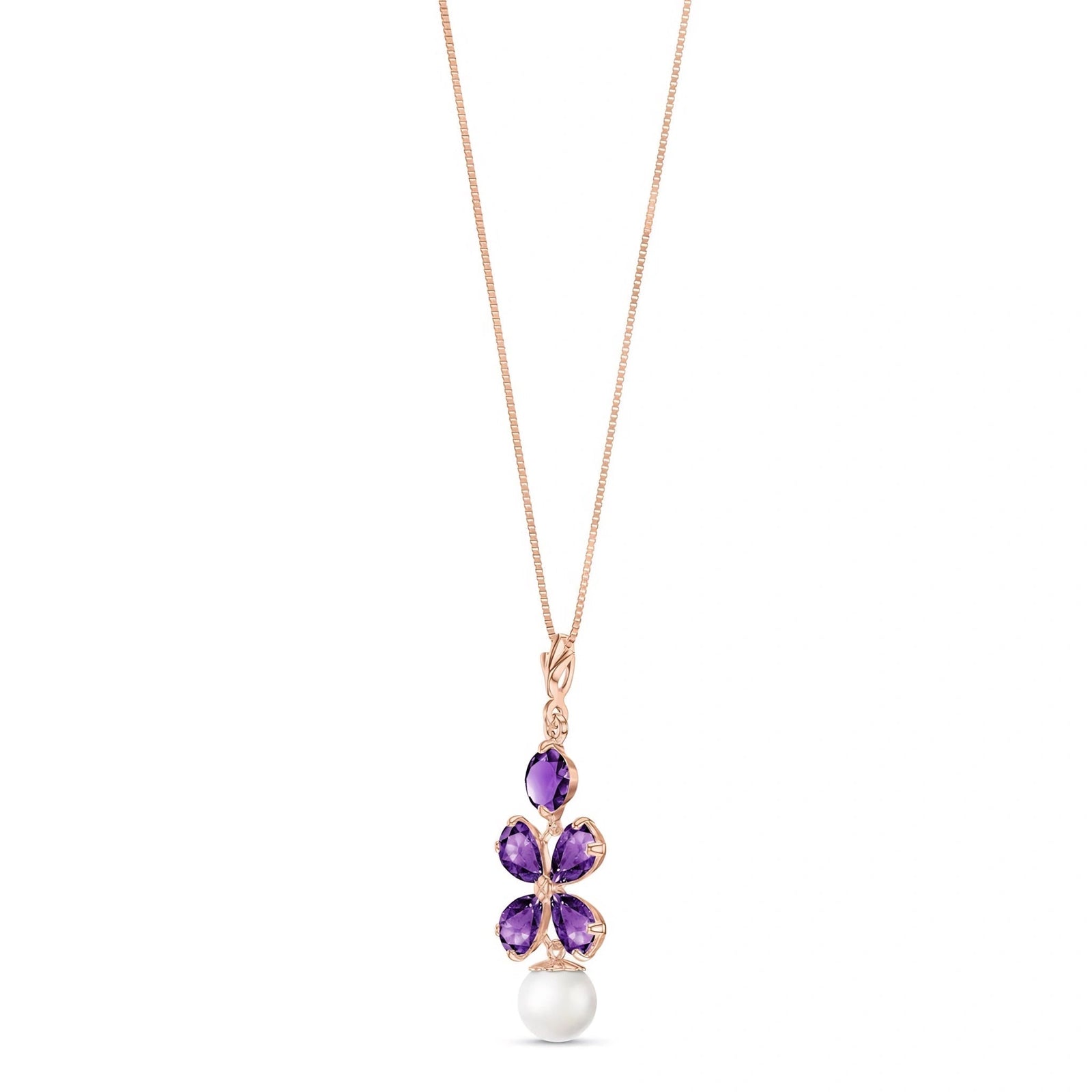 Rose Gold Pearl & Amethyst — Amantina