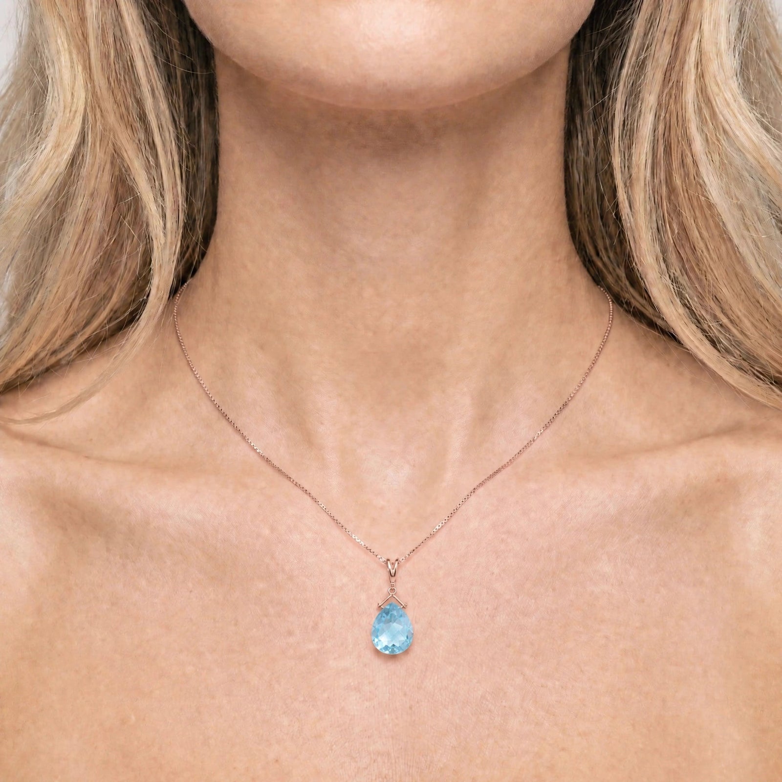 Rose Gold Blue Topaz — Bellina